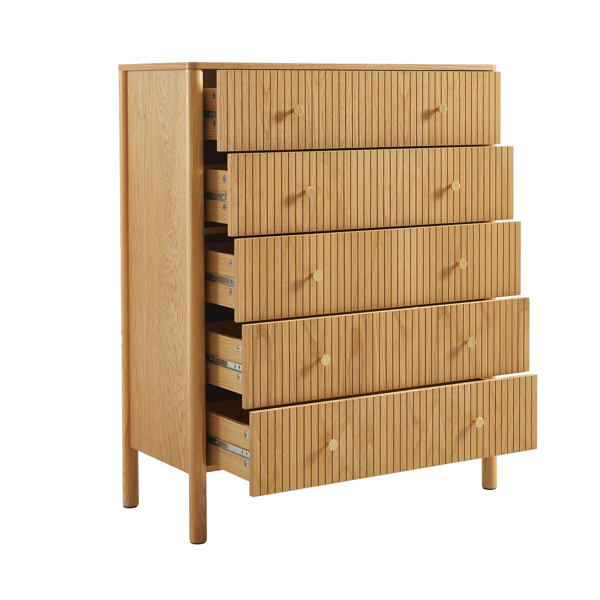 Commode 5 tiroirs CLEO chêne, SORELH