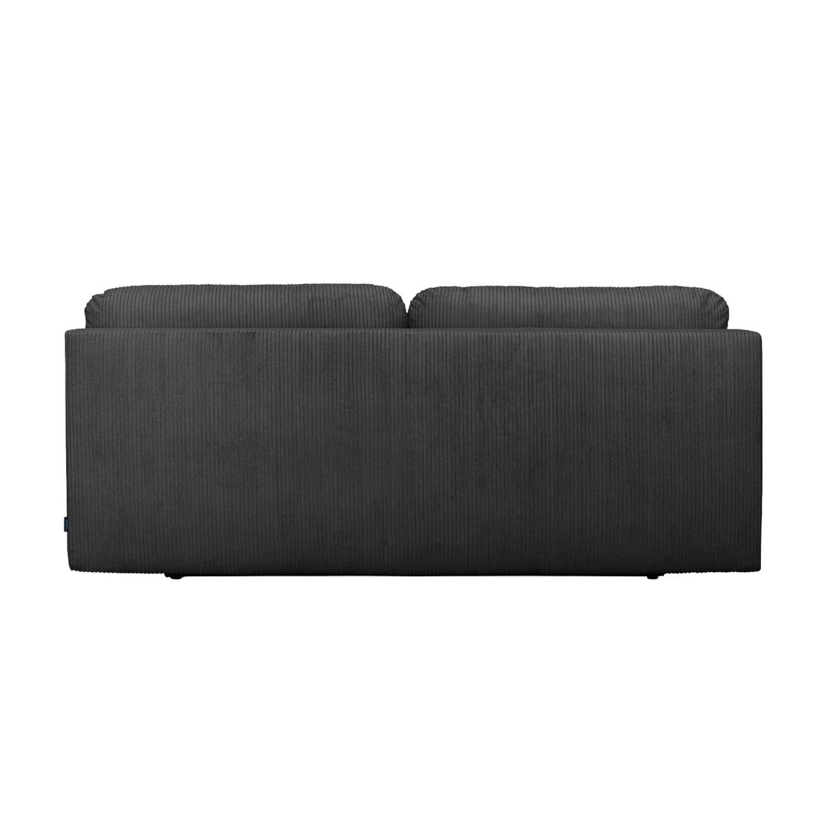 Banquette convertible 3 places velours côtelé avec coffre SELMA anthracite, SWEEEK