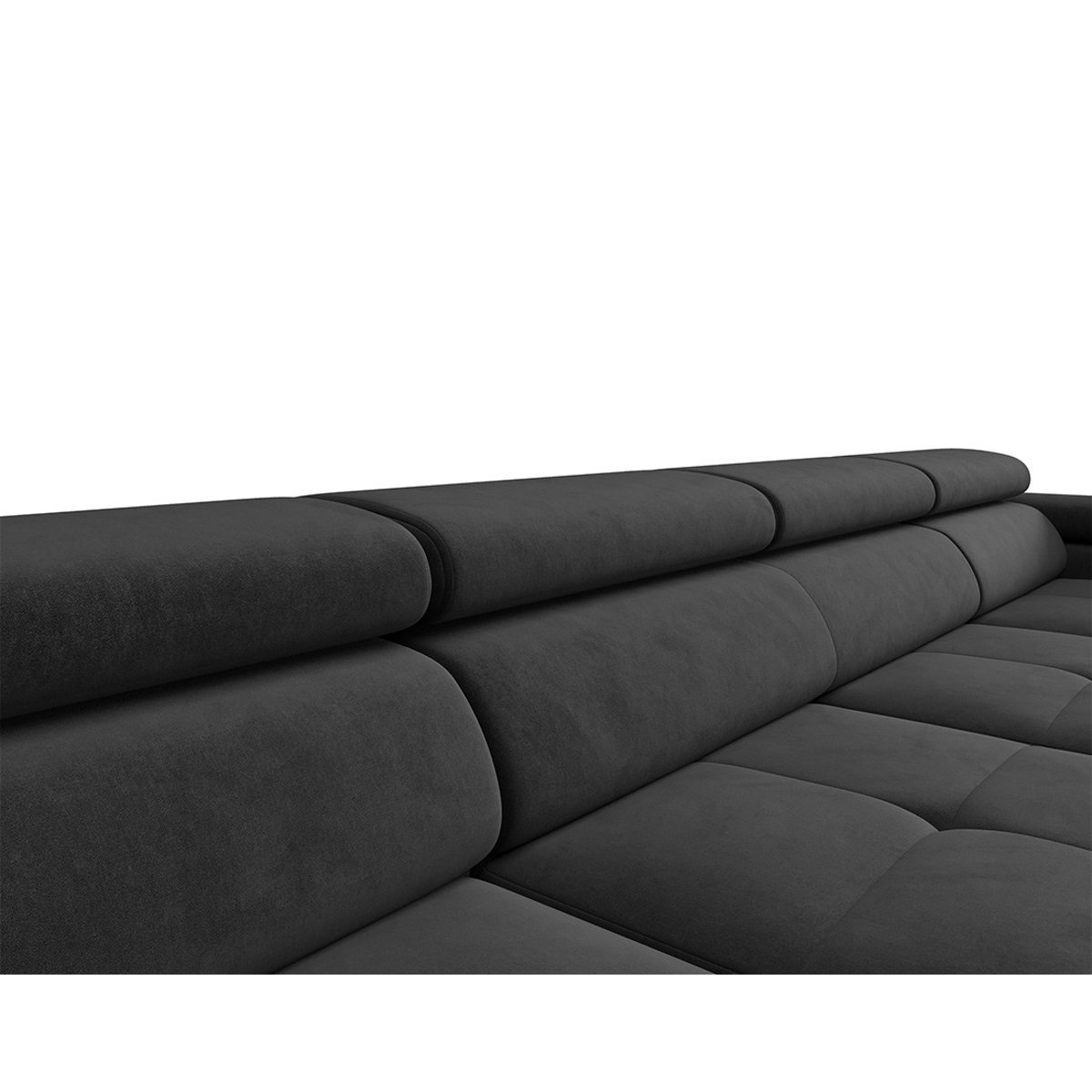 Canapé Panoramique Convertible 7 places - AYDEN gris, BEST MOBILIER
