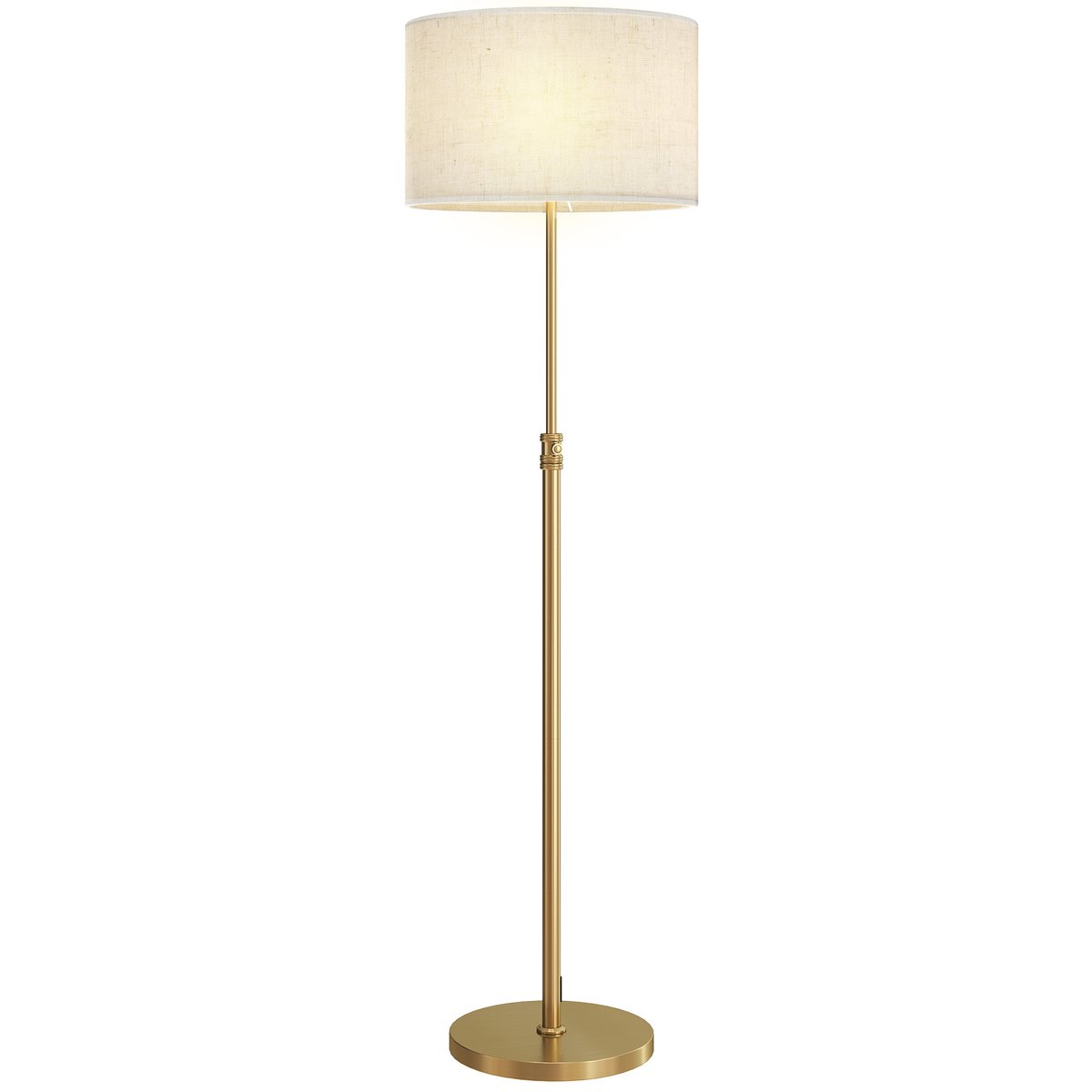 Lampadaire Acier Or jaune, HOMCOM
