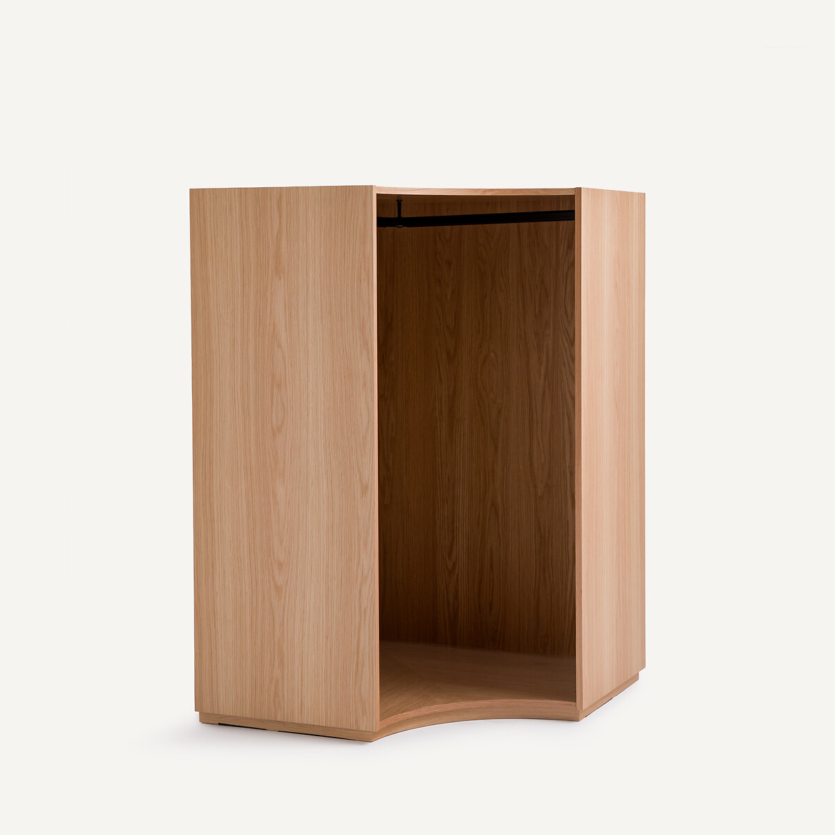 Élément penderie d'angle, pour dressing modulable, en plaqué chêne, EVORIA naturel, AM.PM