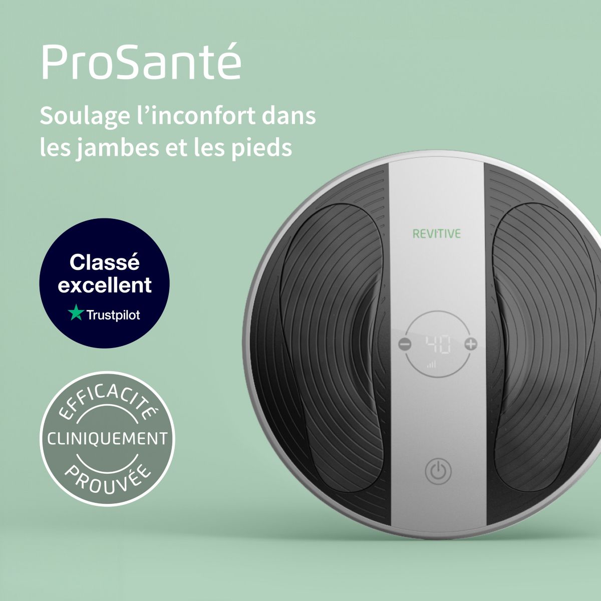 Stimulateur circulatoire ProSanté blanc + noir, REVITIVE
