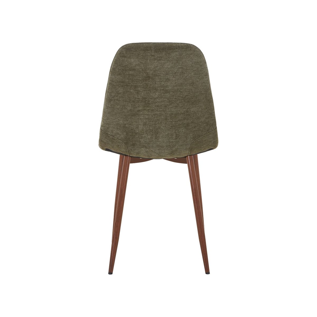 Chaise décor bois teinte noyer et tissu (lot de 2) VERA rouge, SWEEEK
