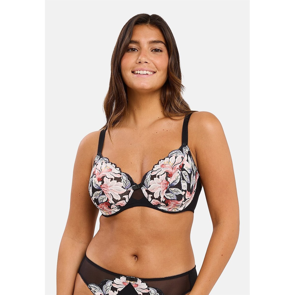 Soutien-gorge armatures ROSA FANTAISIE noir/imprimé fleurs, SANS COMPLEXE