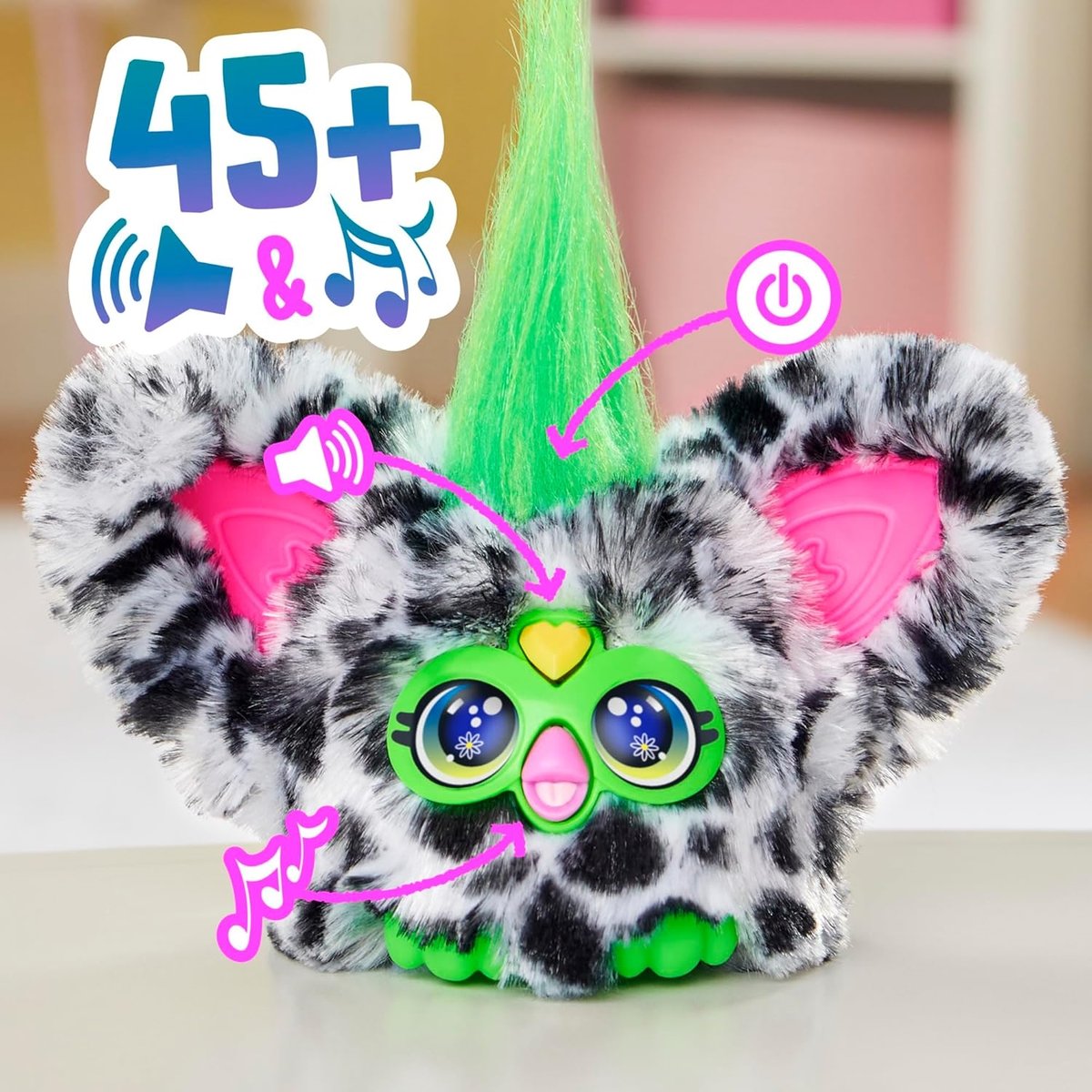 Furblets Moo-Boo, Mini Vache en Peluche multicolore, HASBRO