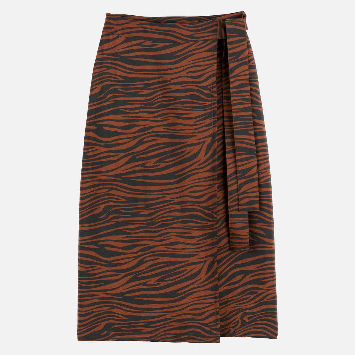 Jupe midi fluide, imprimé zébré imprimé zèbre, LA REDOUTE COLLECTIONS
