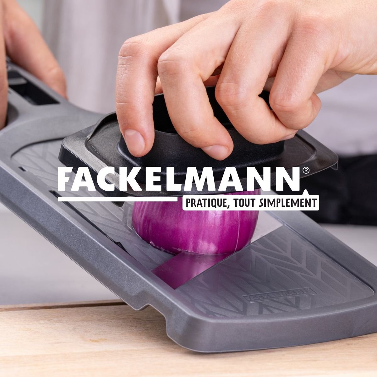 Mandoline réglable 4 hauteurs noir,gris, FACKELMANN