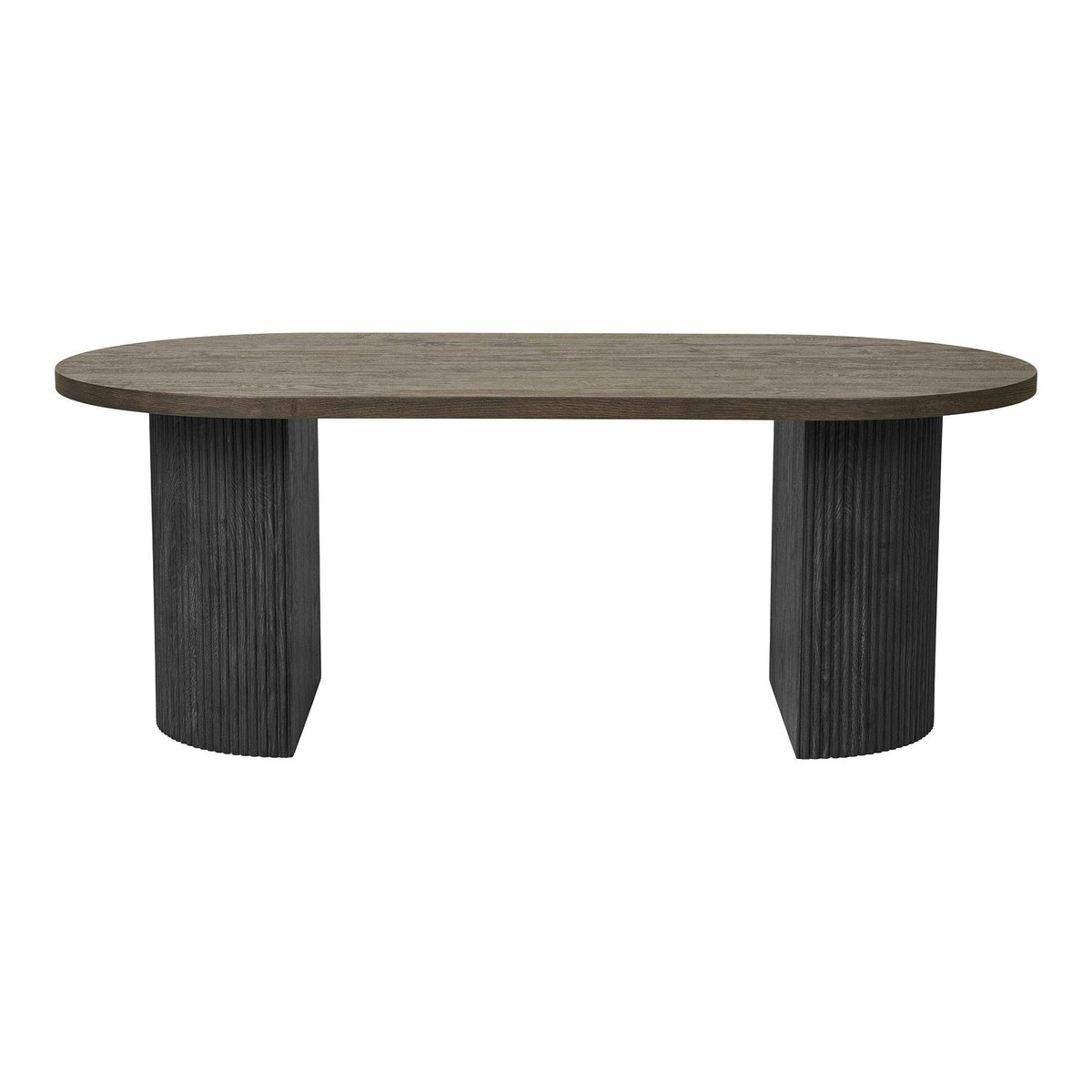 Table basse ovale design, décor bois MATERA bois foncé, PIER IMPORT