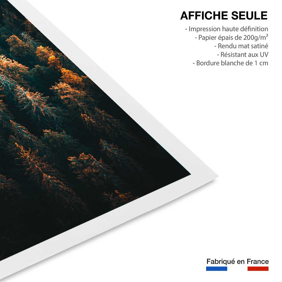 Affiche paysage couleur d'automne en haute savoie affiche seule, HEXOA
