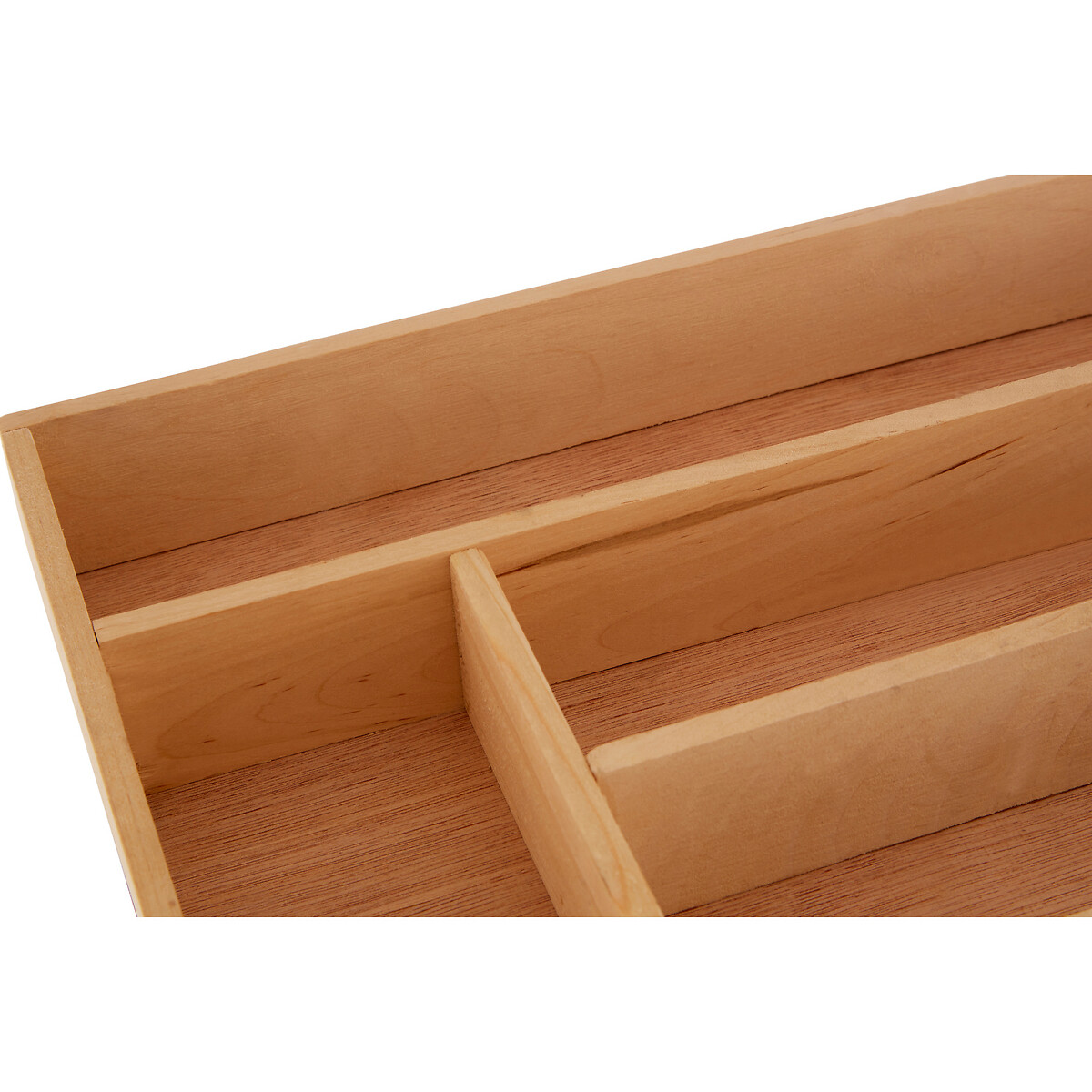 5-Compartment Cutlery Tray in Birchwood brown, SO'HOME