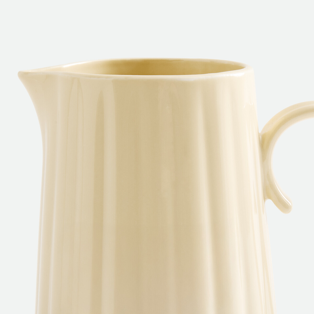 Solari Stoneware Wavy Edge Carafe pale yellow, LA REDOUTE INTERIEURS