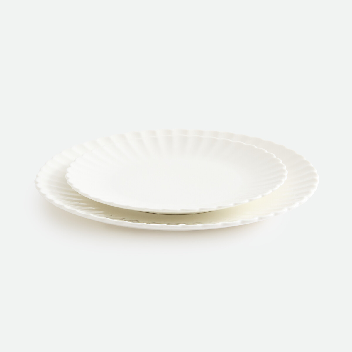 Juego de 6 platos llanos de porcelana YLAN blanco, LA REDOUTE INTERIEURS