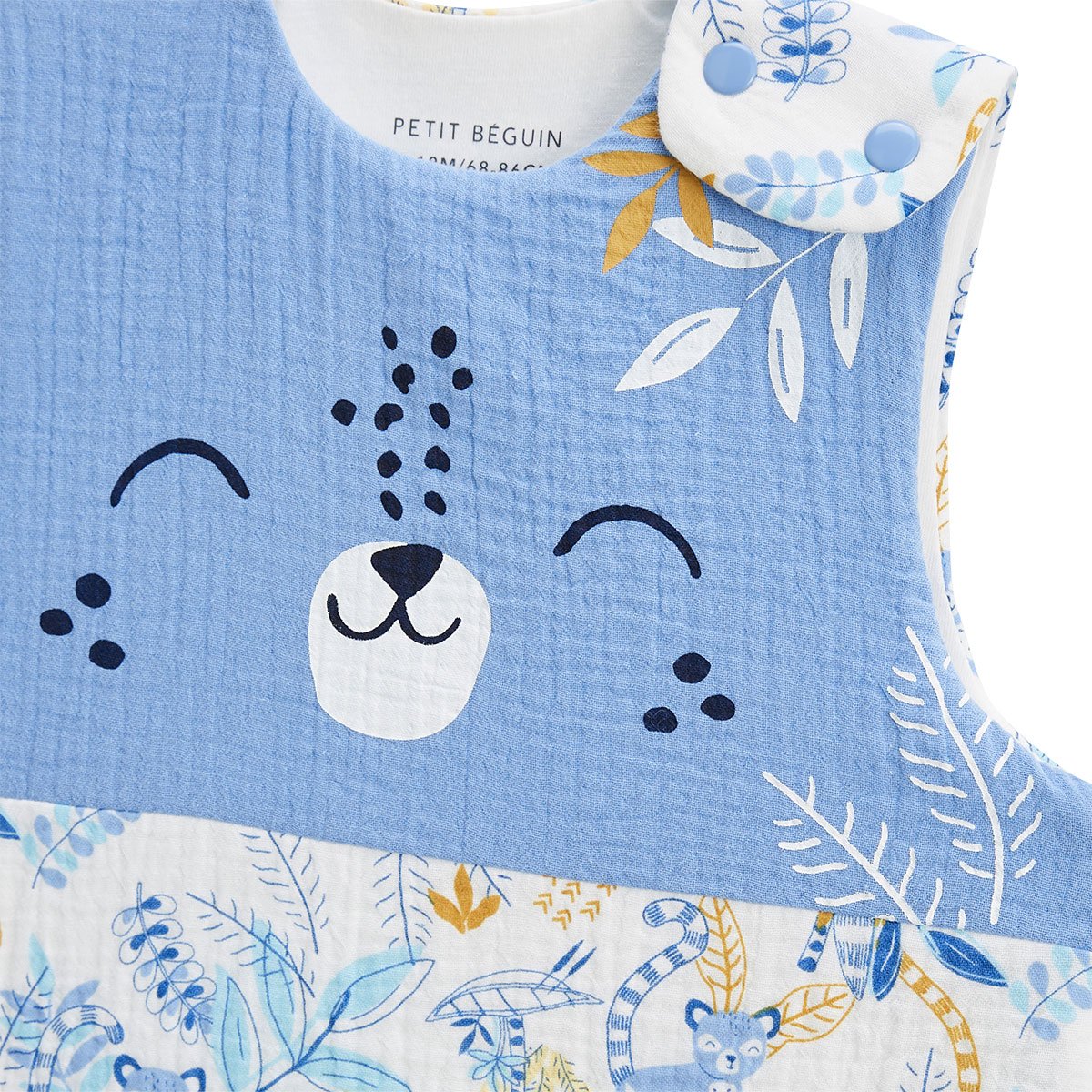 Gigoteuse d'été en gaze de coton Gamboa bleu, PETIT BEGUIN