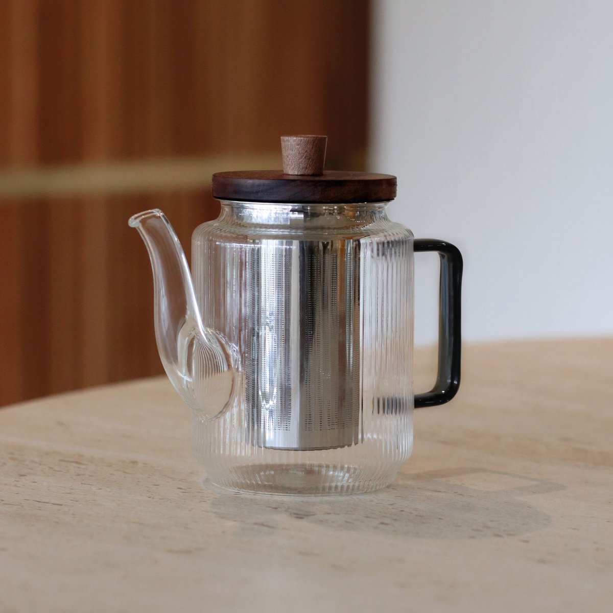 Théière en verre et anse 550ml, KARL gris, OGO LIVING