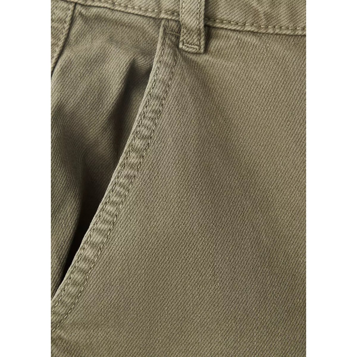 Jean cargo regular waist kaki, MANGO