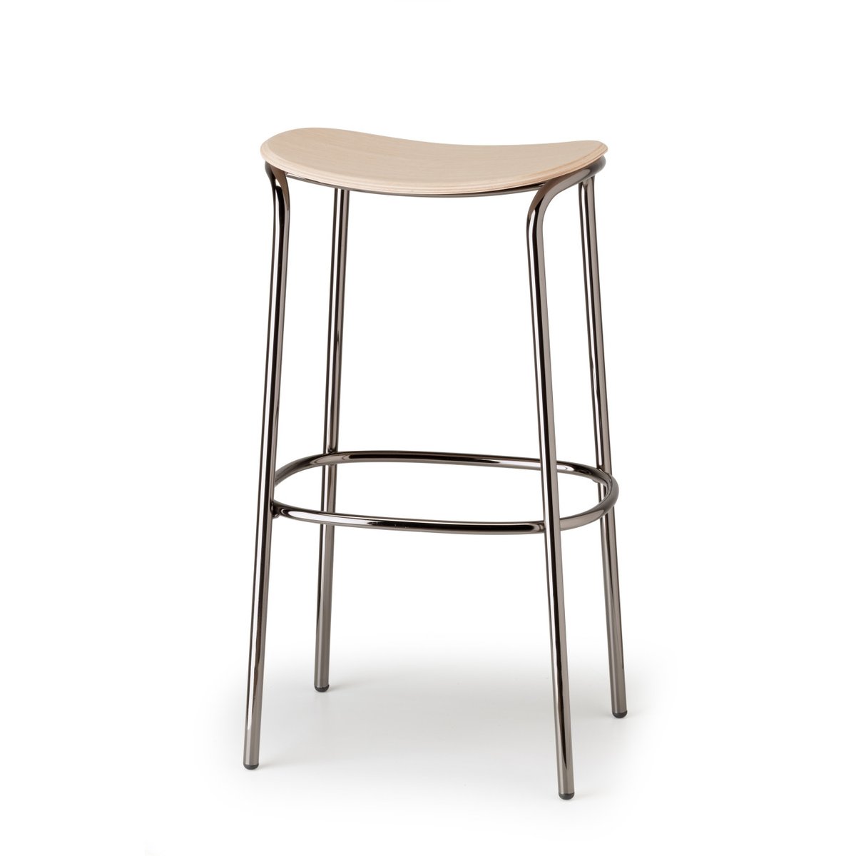 Tabouret design en métal, TRICK noir, SCAB DESIGN