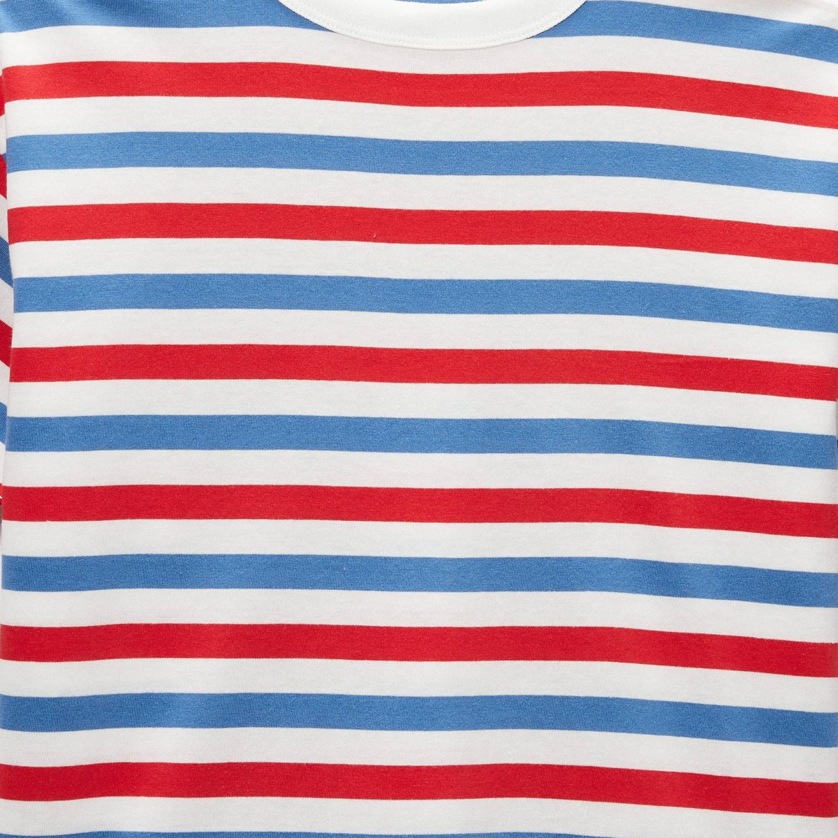T-shirt manches courtes rayé en coton BIO GOTS rouge, MONOPRIX