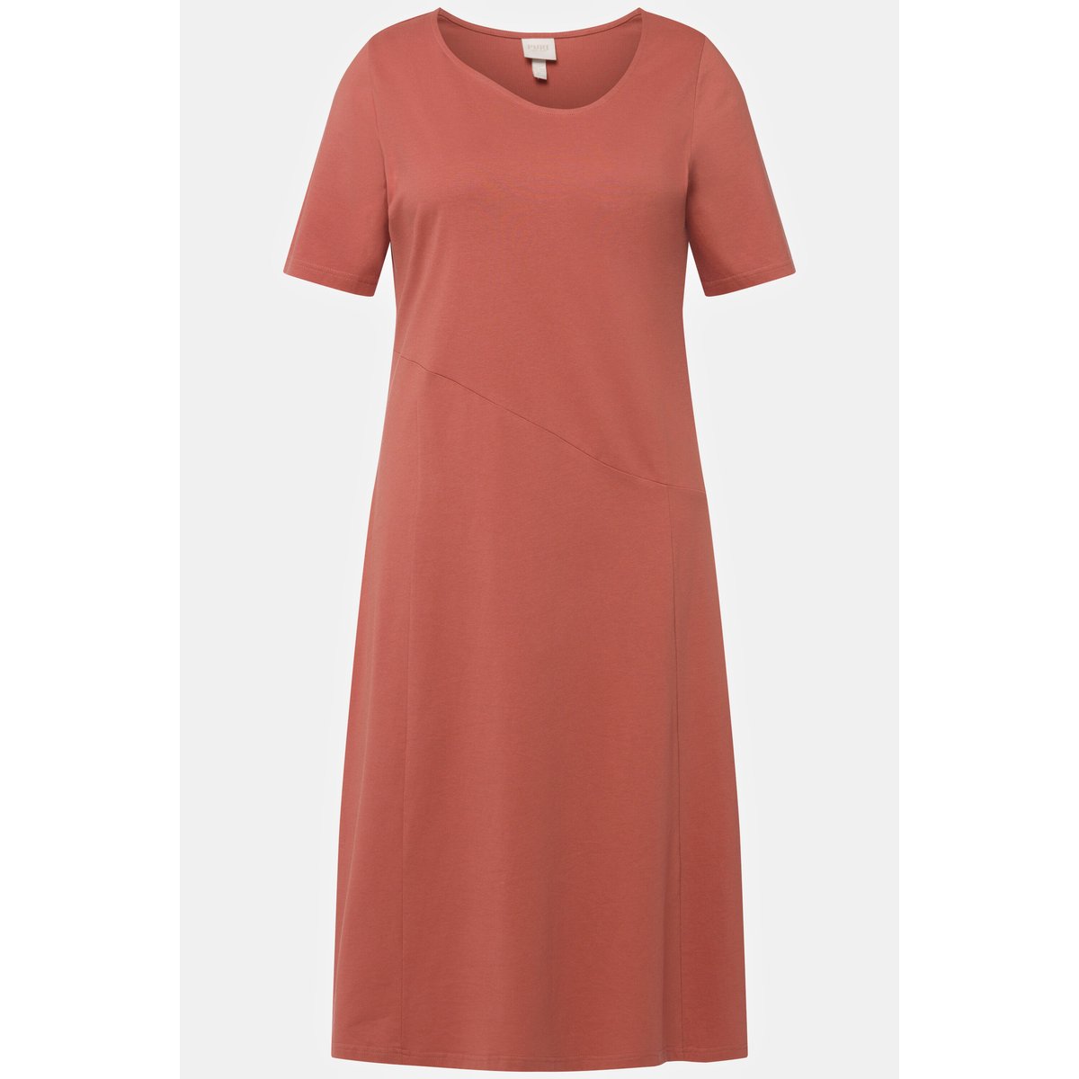Robe en jersey, couture horizontale rouge, ULLA POPKEN