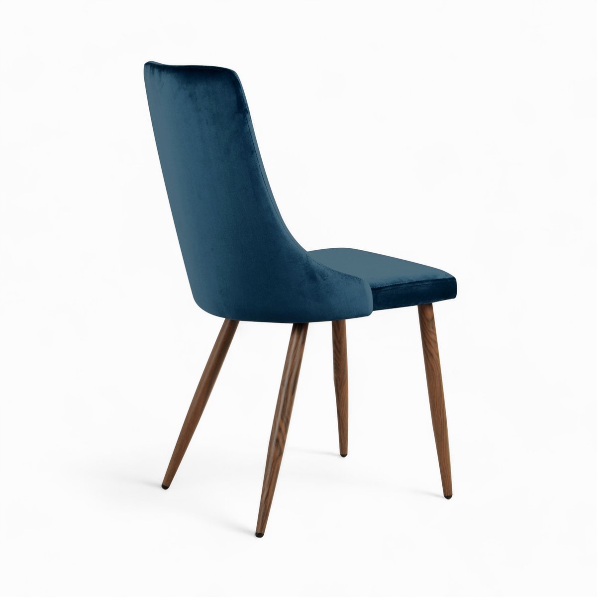 Pack 4 chaises en velours - VINNI bleu et jaune, MAISON PAVANE
