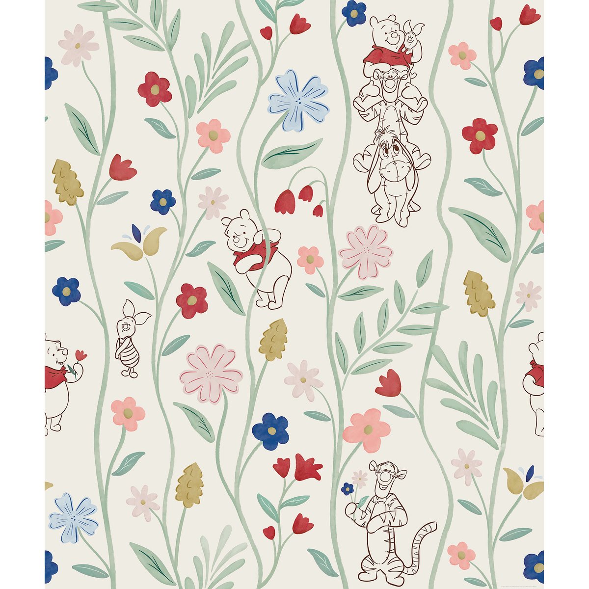Papier peint Komar - Disney Winnie the Pooh Blossom Friends - Rouleau: 212 x 250 cm multicolore, HEXOA