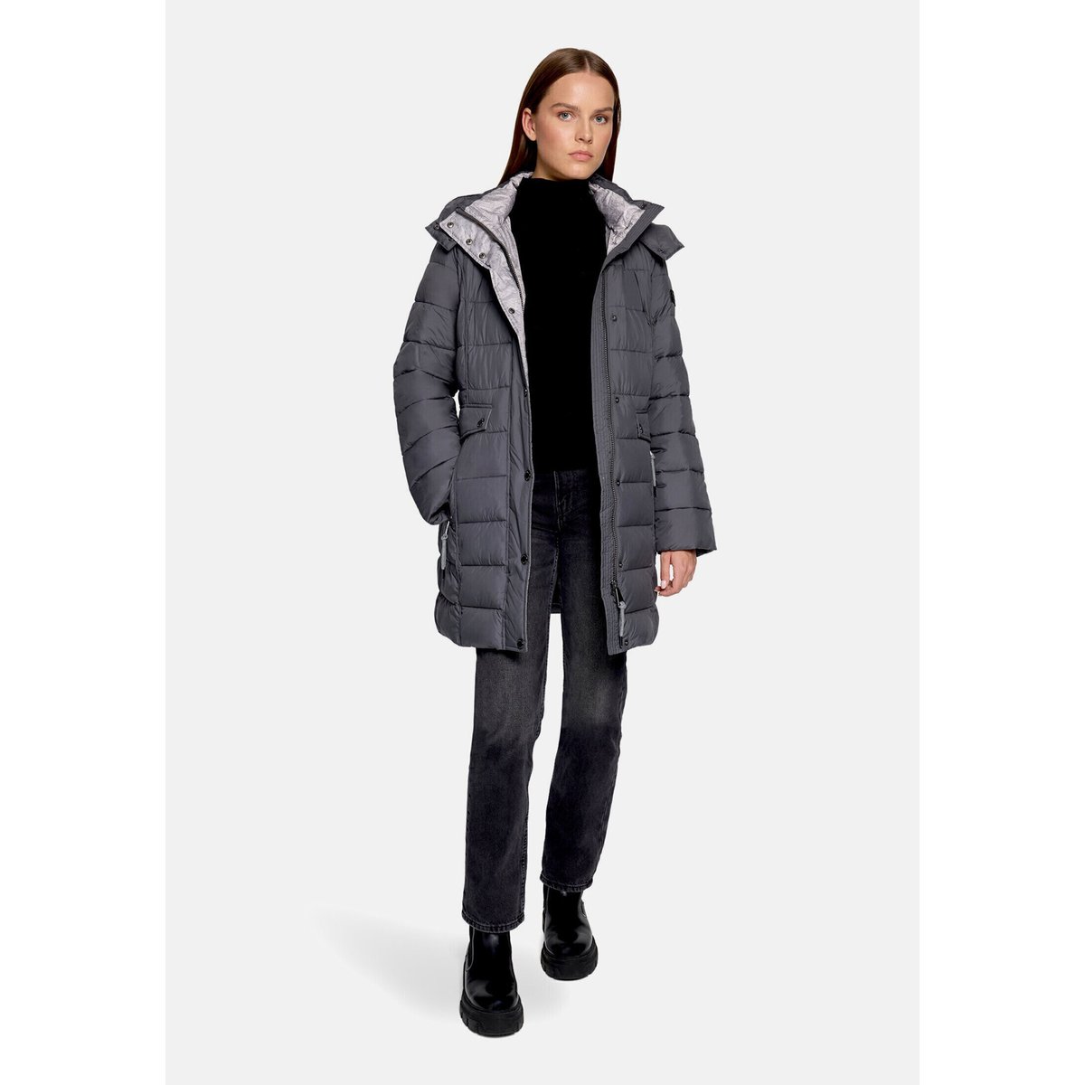 Veste matelassée à capuche amovible blackened pearl, BETTY BARCLAY