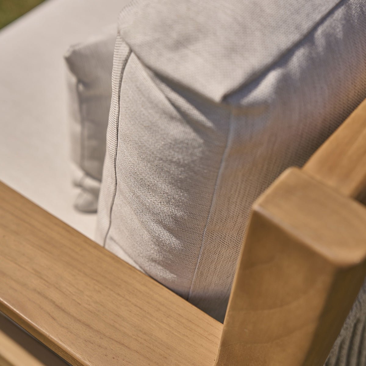 Canapé de jardin en teck massif MAORA light_grey, BERAH GETAH