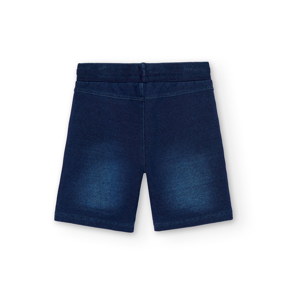 Short garçon tricot avec cordon de serrage bleu, BOBOLI