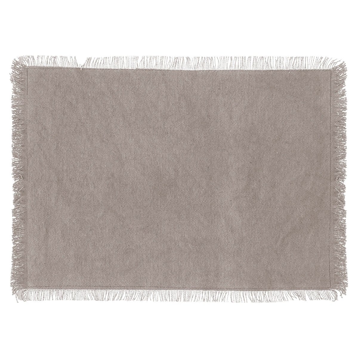 Set de table en coton Mahas gris, EDEN