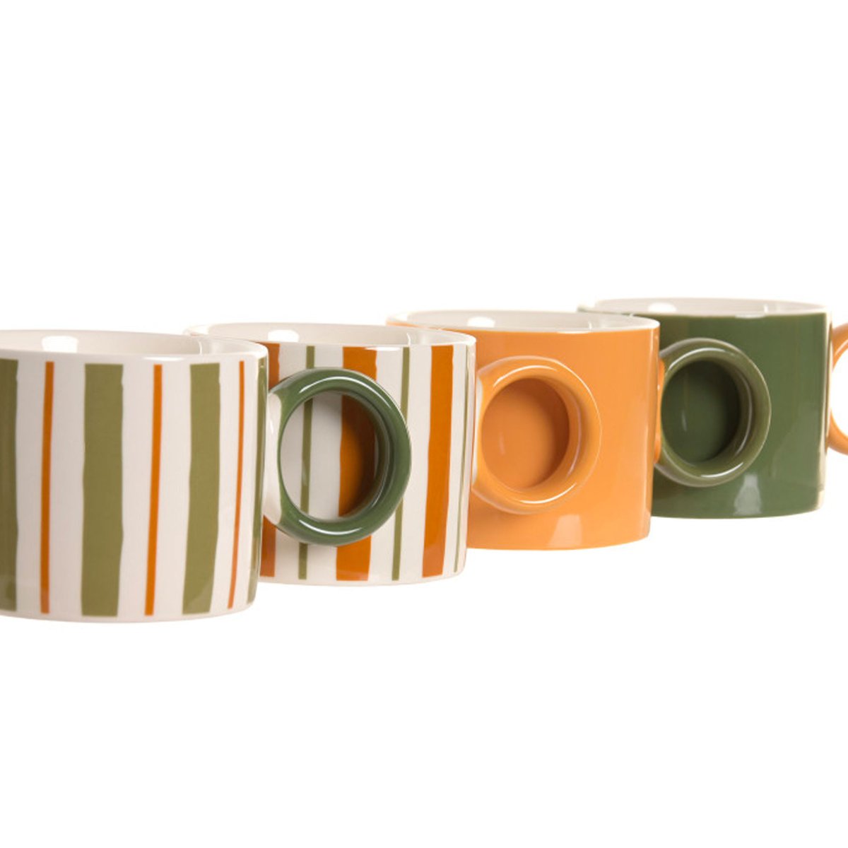 Set de 4 mugs en porcelaine new bone multicolore 40cl multicolore, WADIGA