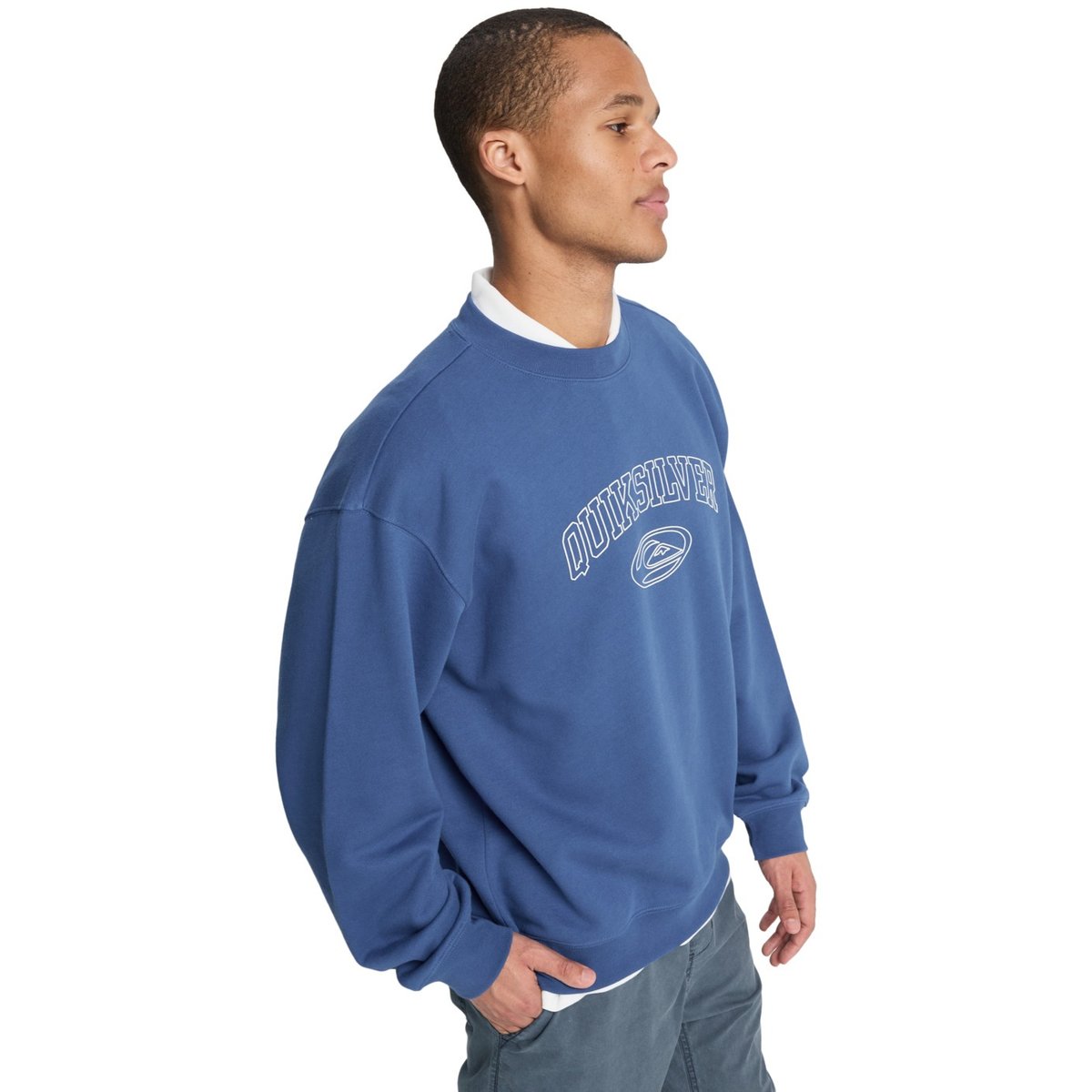Sweat NEW ICONIC bleu monaco blue, QUIKSILVER