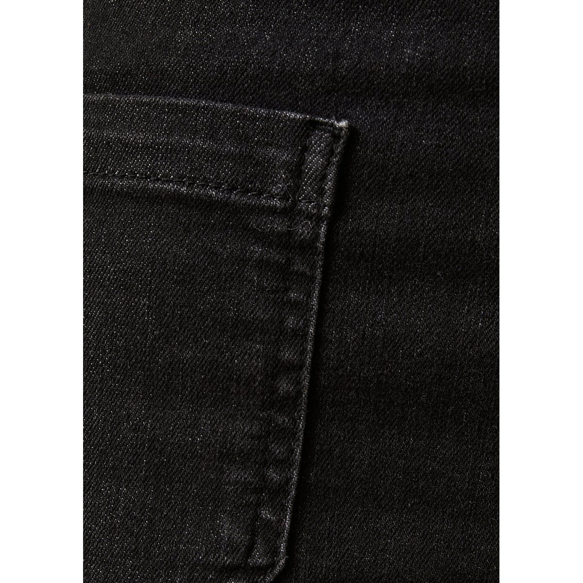 Jean flare taille haute en coton biologique noir, LA FEE MARABOUTEE