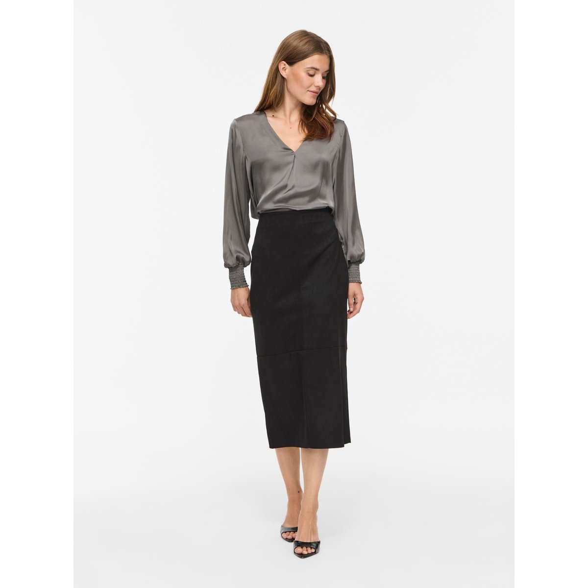 Jupe Mi-Longue noir - black1, VILA