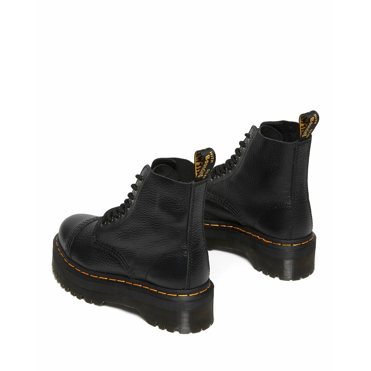 Botas de plataforma Sinclair, pele Milled Nappa preto , DR. MARTENS