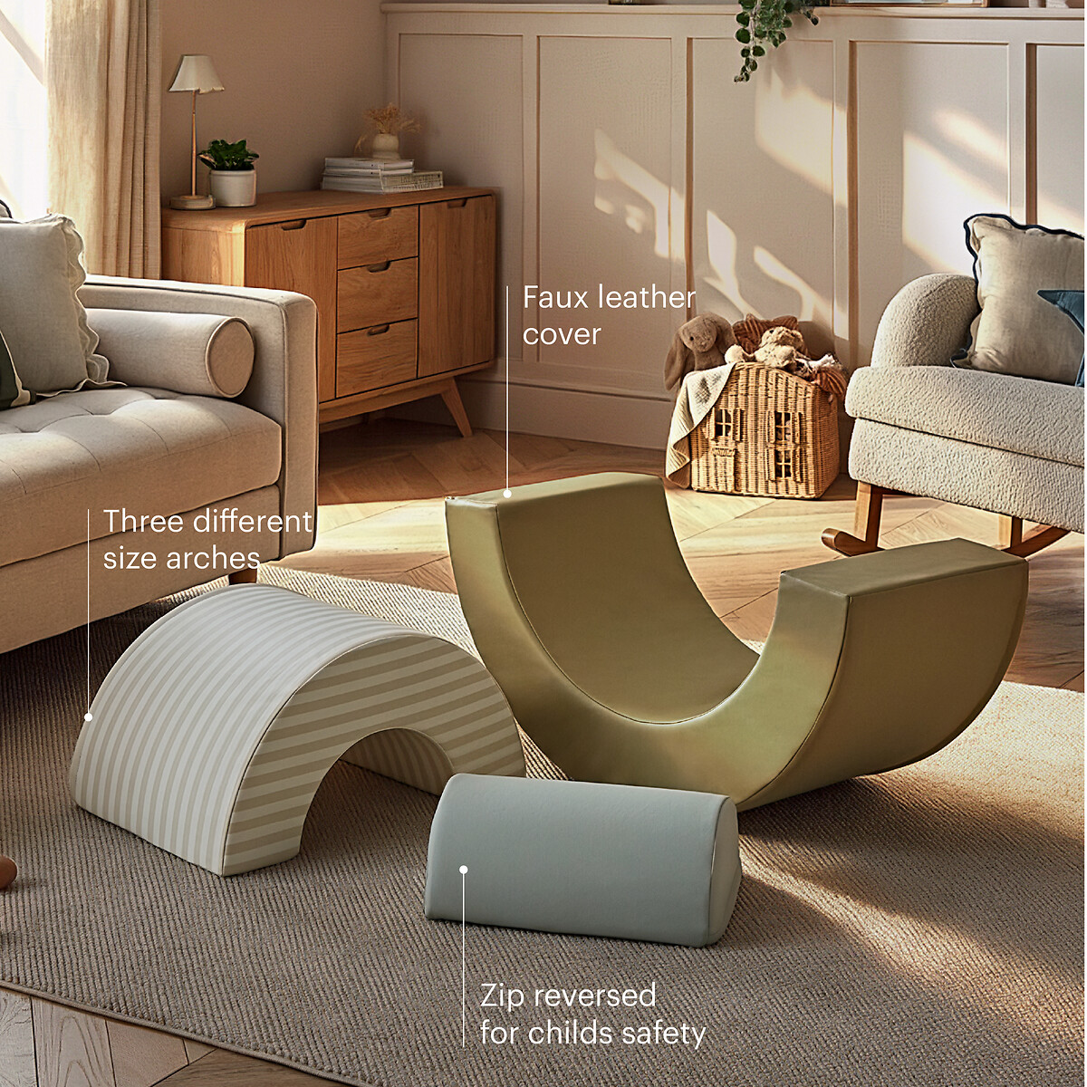 Soft Play 3-Piece Arch Set green, CUDDLECO