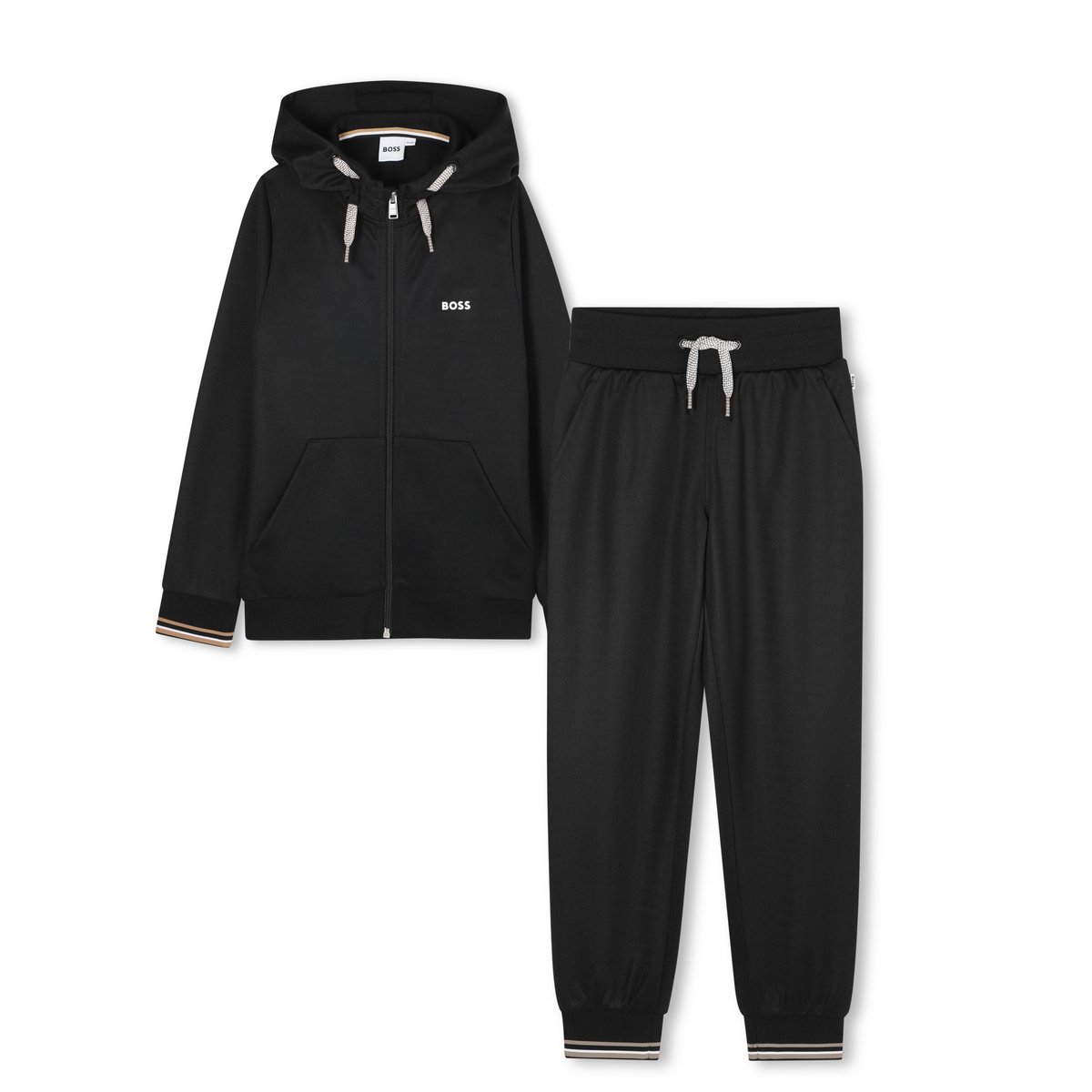 Set da jogging black, BOSS KIDSWEAR