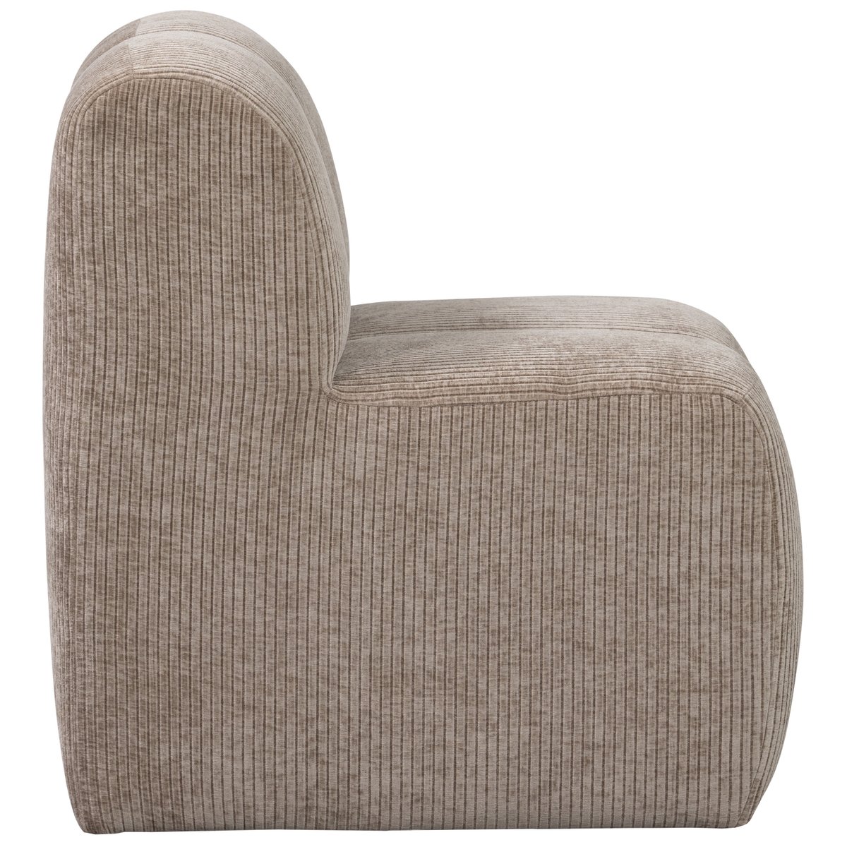 Banc de salle a manger avec dossier en bouclé L84 MOJO sable foncé, WOOOD