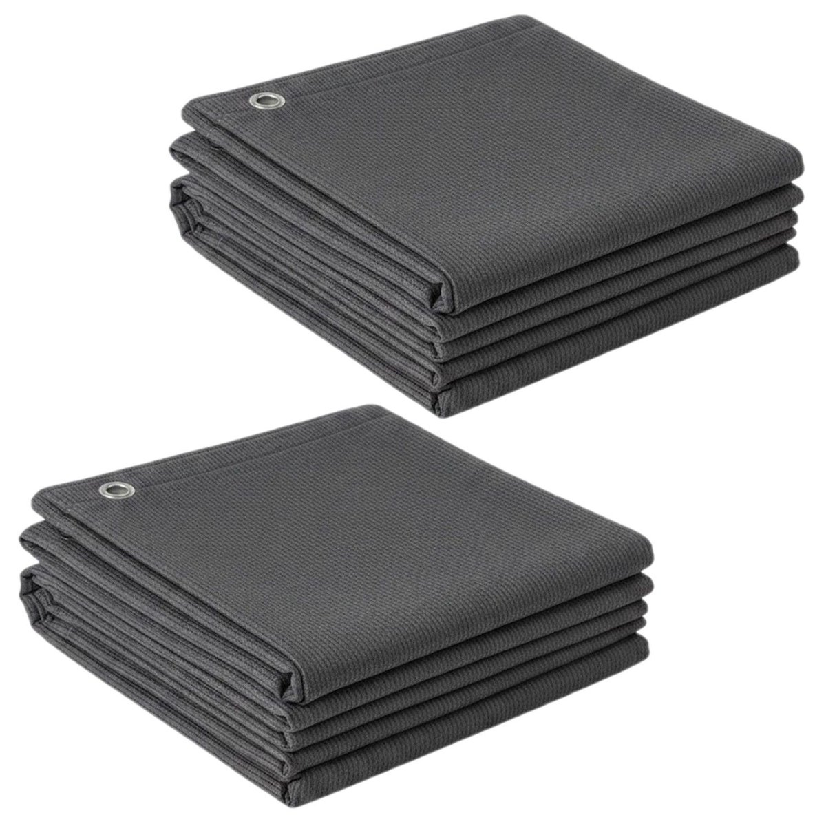 Lot de 2 brise-vues occultants en HDPE gris, TOILINUX