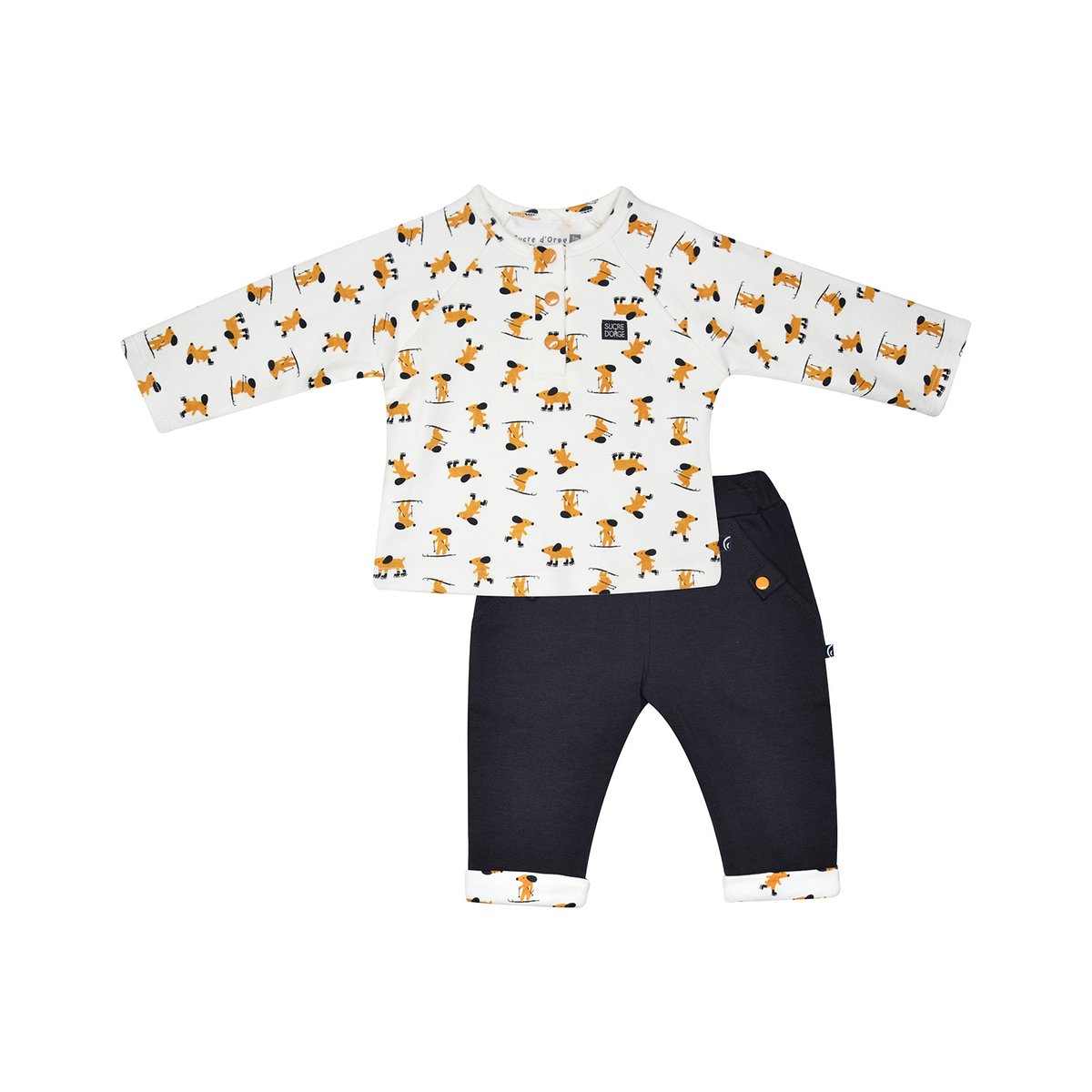 Tee shirt pantalon joseph maille bebe blanc, SUCRE D'ORGE