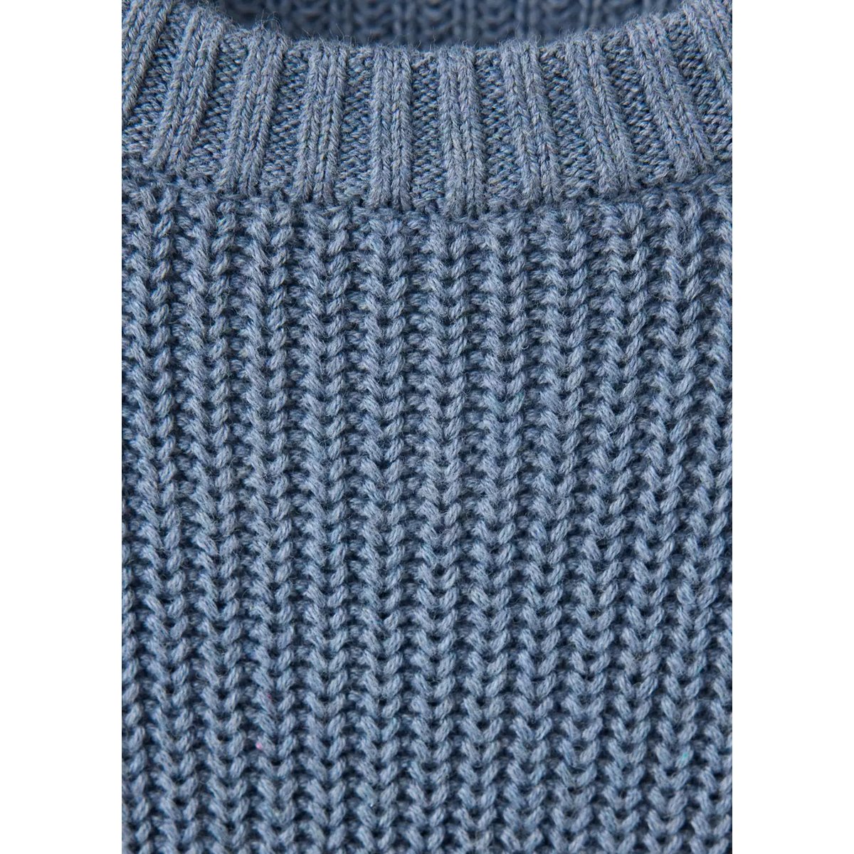 Pull-over maille côtelée bleu, MANGO TEEN