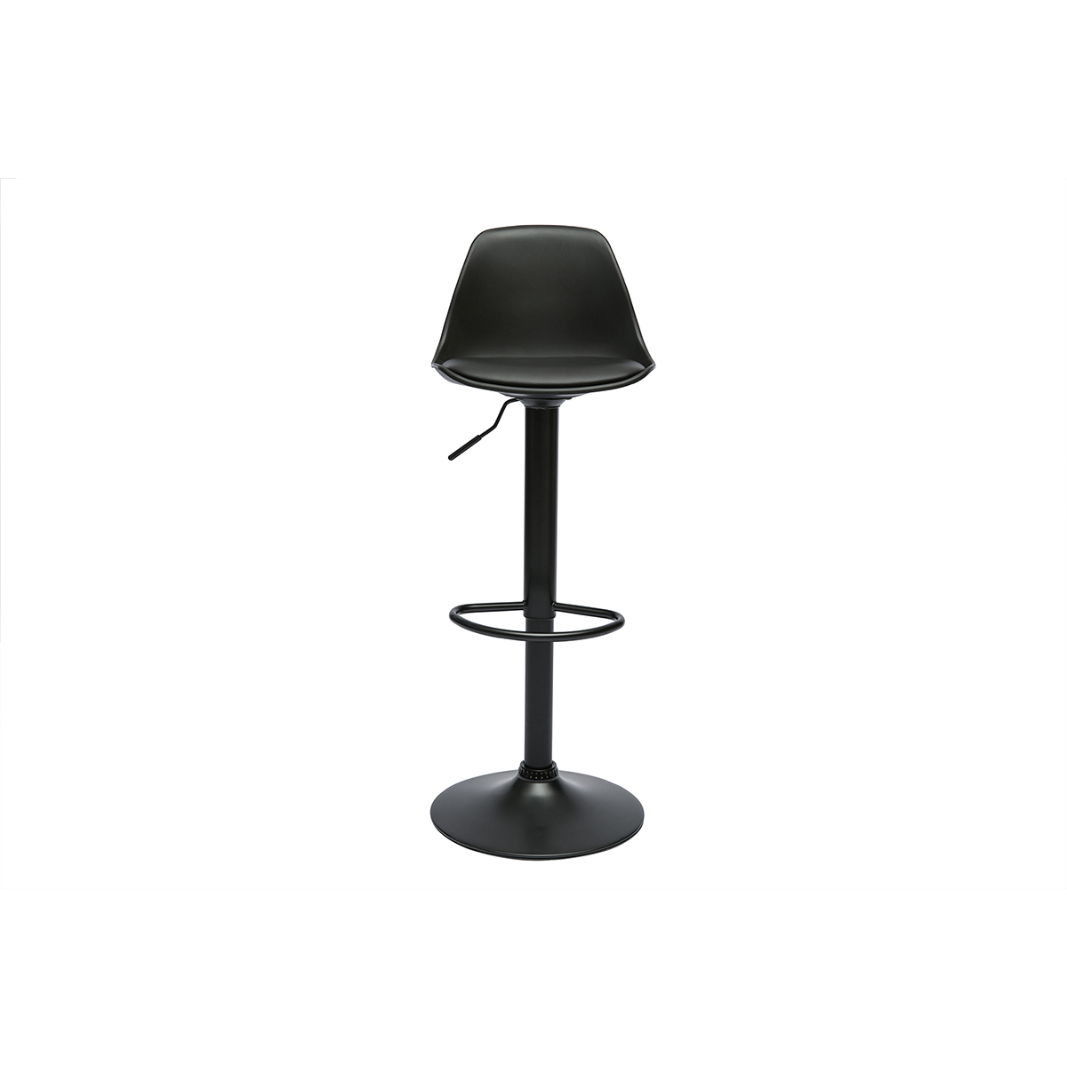 Tabourets de bar design noirs (lot de 2) STEEVY noir, MILIBOO