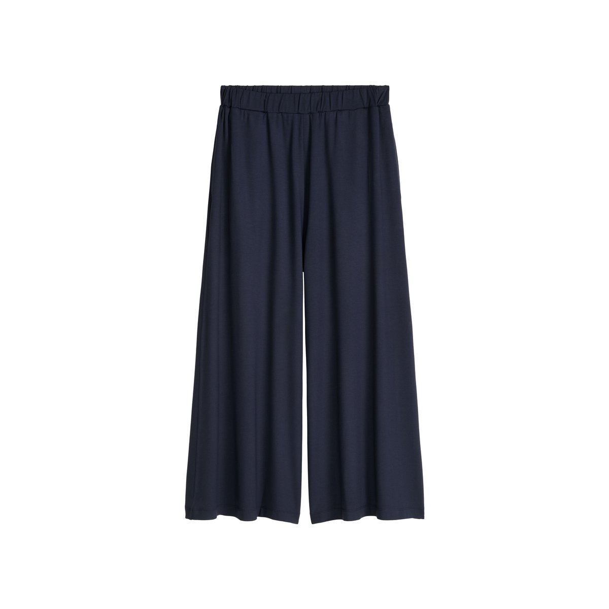 Pantalon large en jersey en LENZING™ ECOVERO™ bleu foncé, MARC O’POLO DENIM