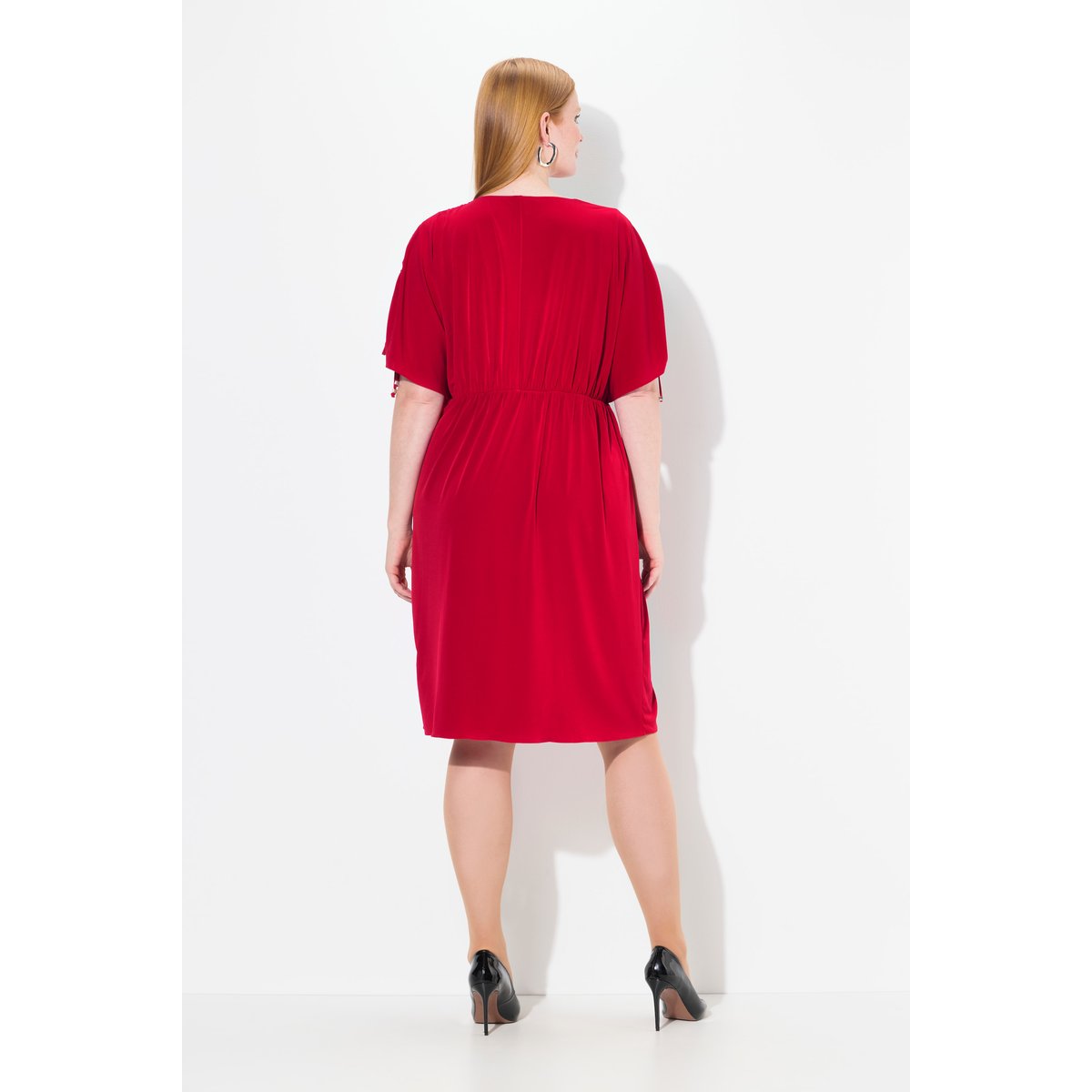 Robe midi oversize, boucle fantaisie rouge clair, ULLA POPKEN