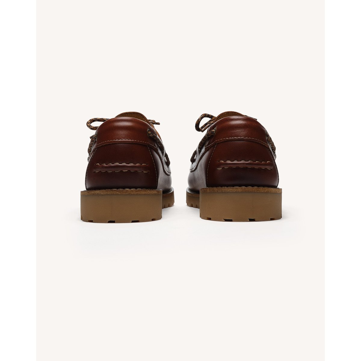 Chaussures bateau en cuir marron, FAGUO