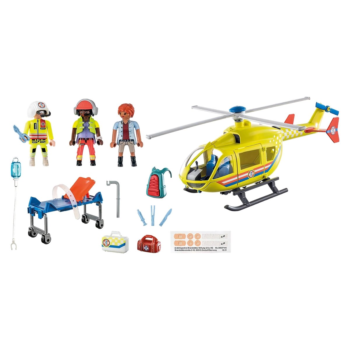 Hélicoptère de secours multicolore, PLAYMOBIL