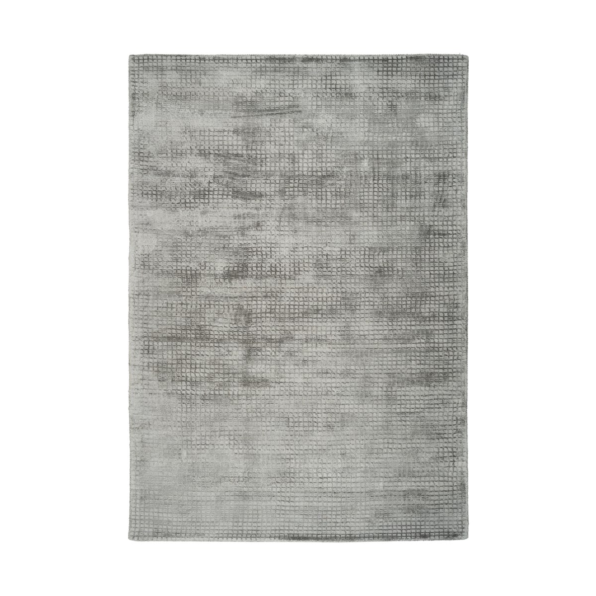 Tapis salon et chambre moderne fait main BRIDGET argent, NOVATREND
