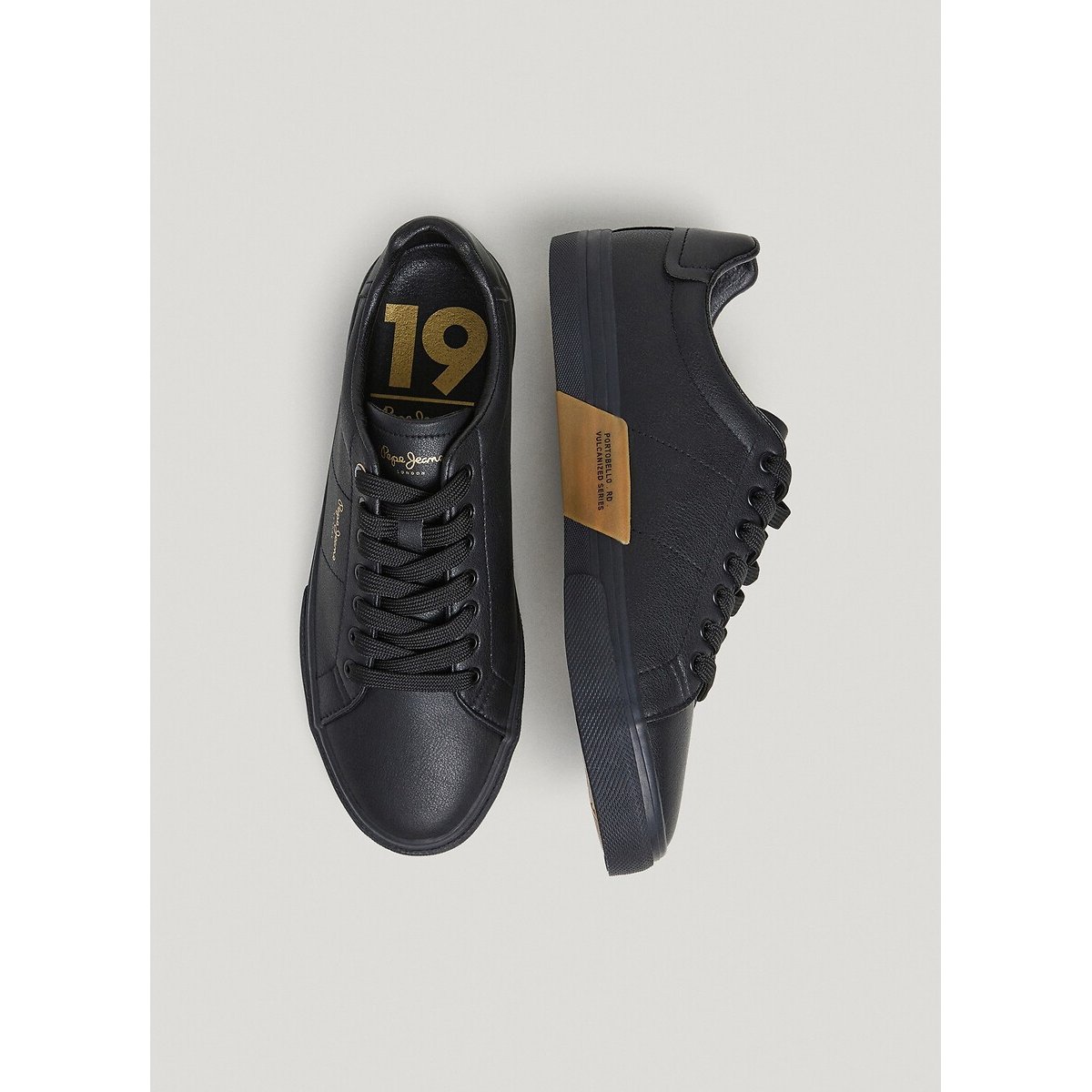 Flache Sneakers Kenton Rise M schwarz, PEPE JEANS