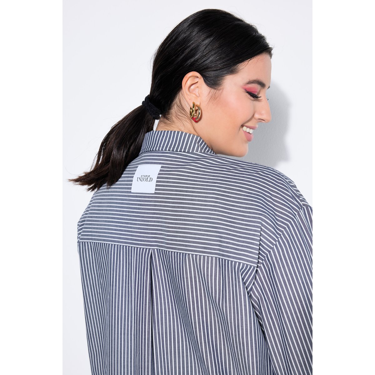Chemisier oversize à rayures, patch marine, STUDIO UNTOLD