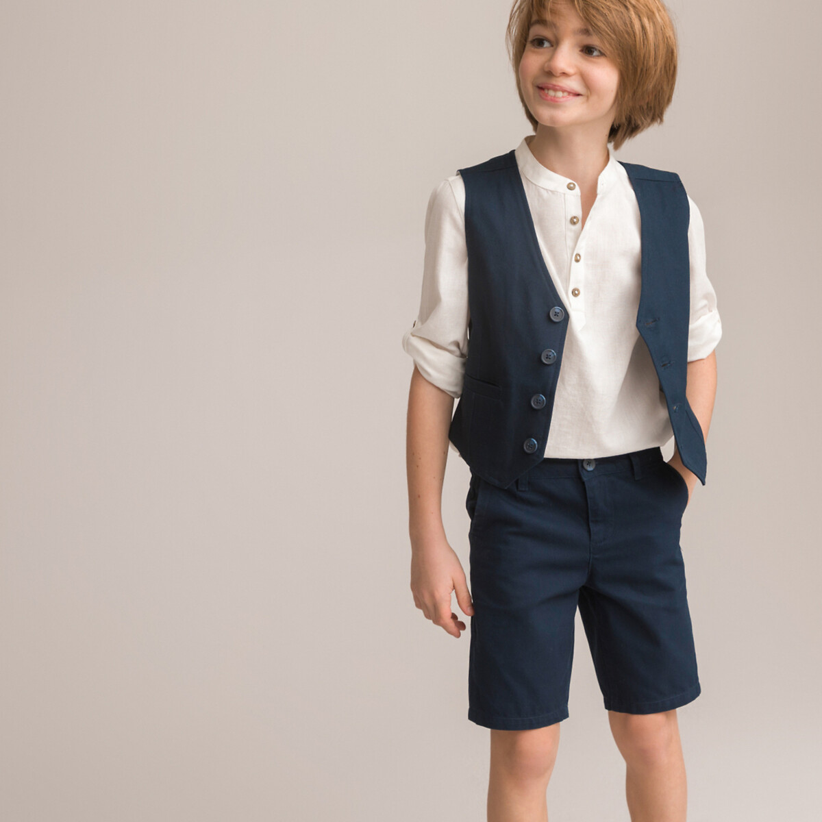 Suit Waistcoat navy blue, LA REDOUTE COLLECTIONS