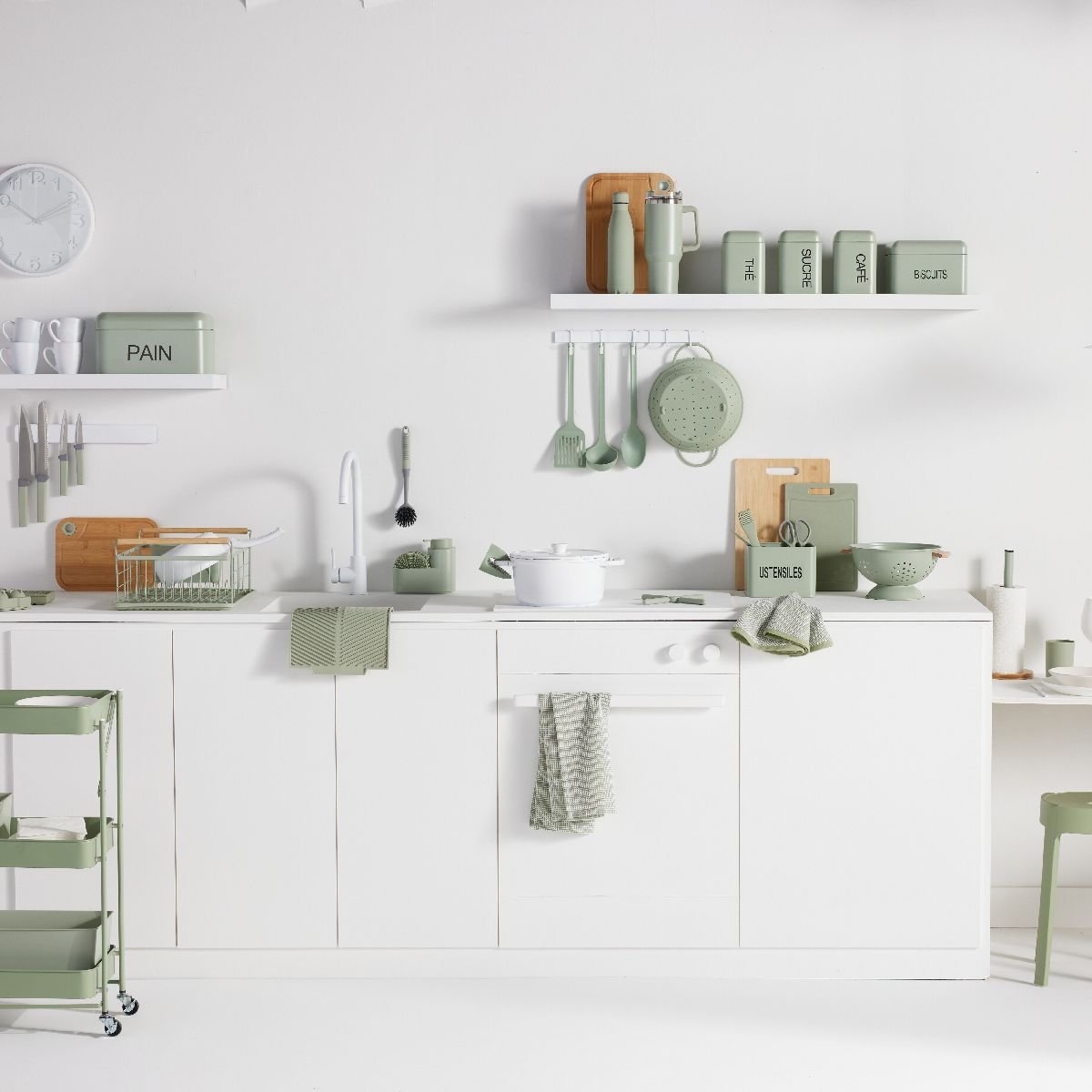 Bouteille isotherme en inox KITCHEN vert, UTILITY