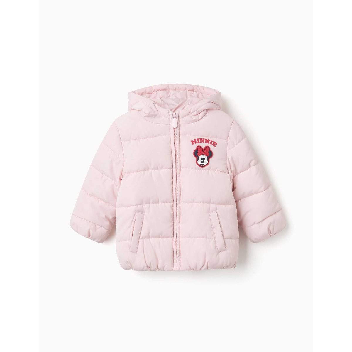 Doudoune à capuche avec imprimé Minnie rose clair, ZIPPY